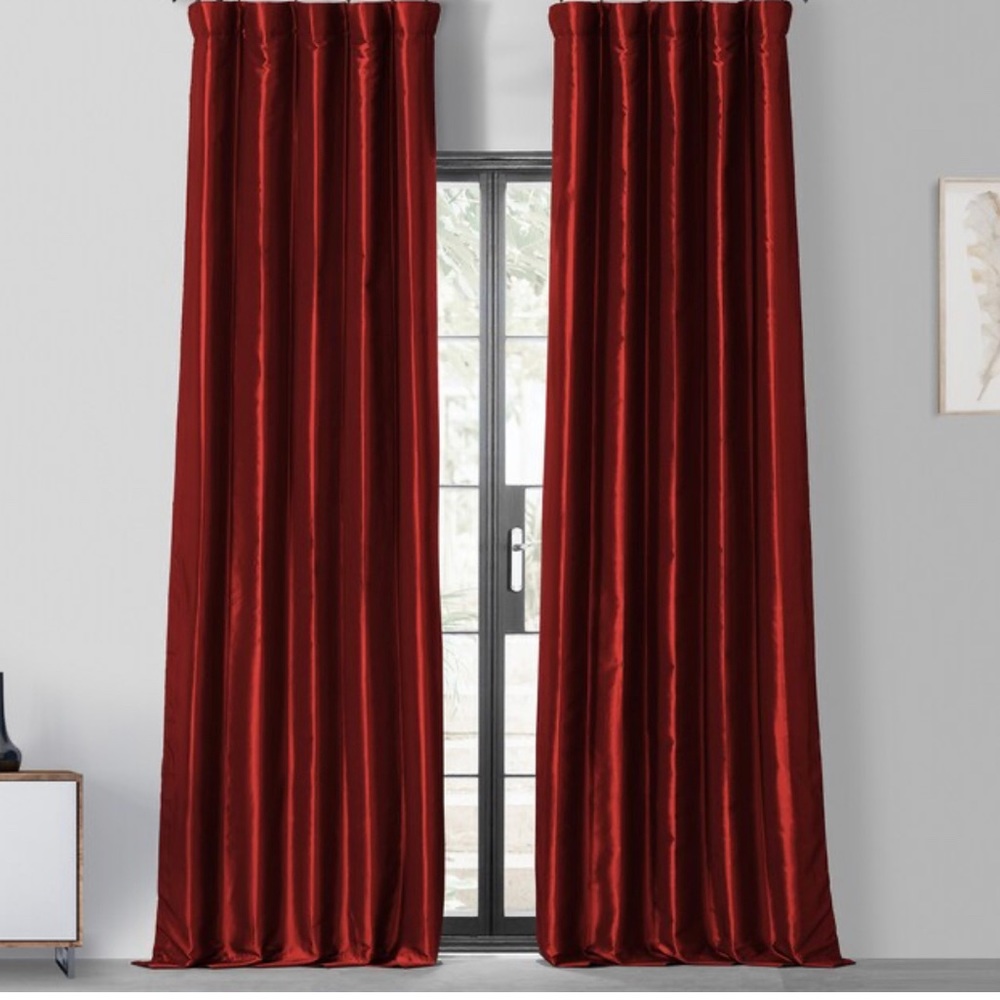 Beautiful red window panel 6 pieces